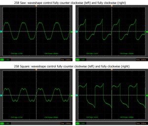 Buchla258 output waveforms