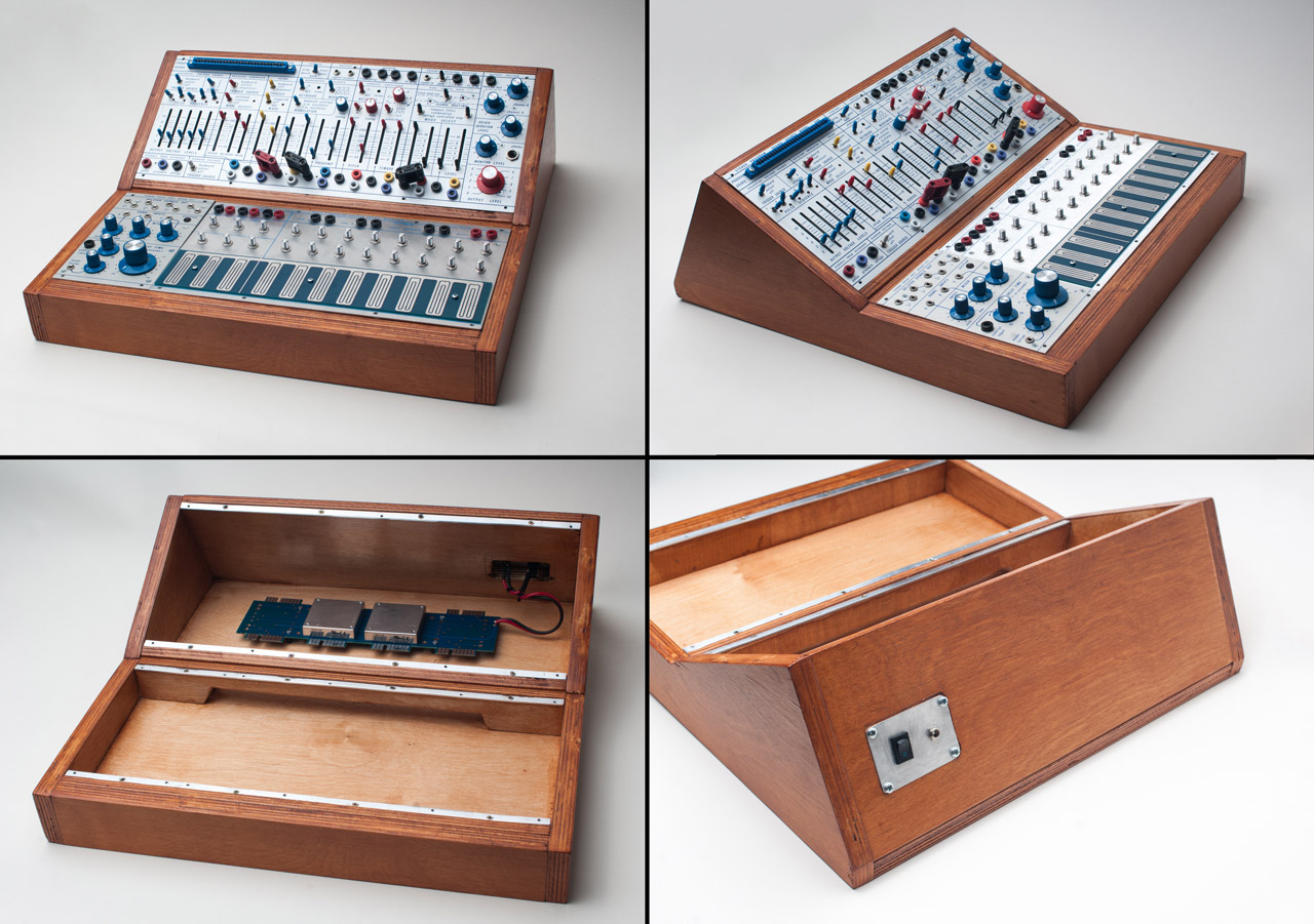 The finished Buchla Easel custom cabinet
