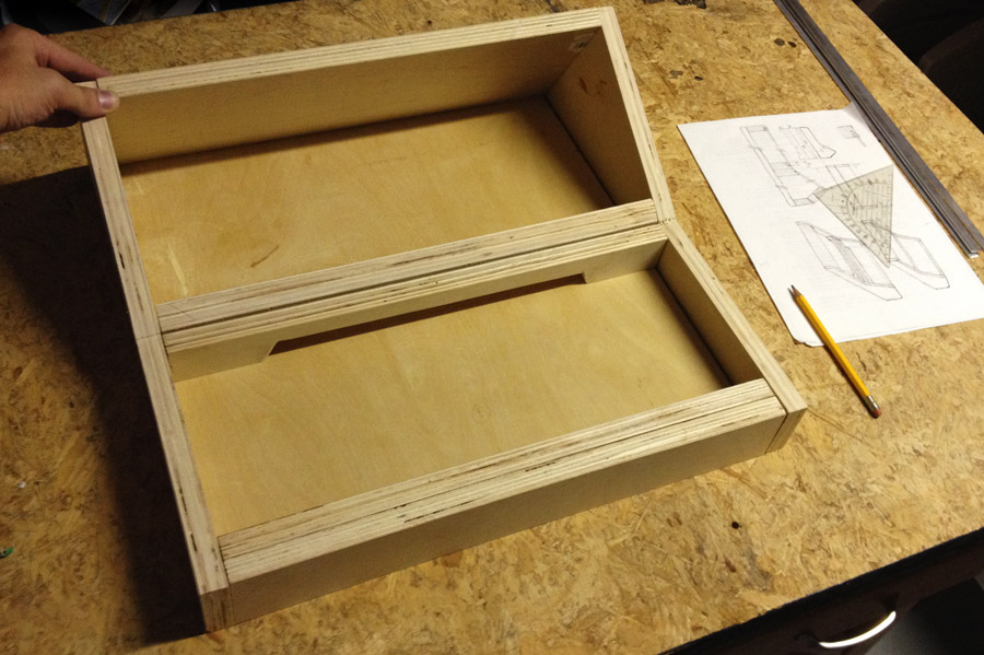Easel cabinet in progress - ready for glueing everything together