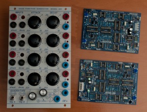 Quad Function Generator Model 281 - front panel + PCBs