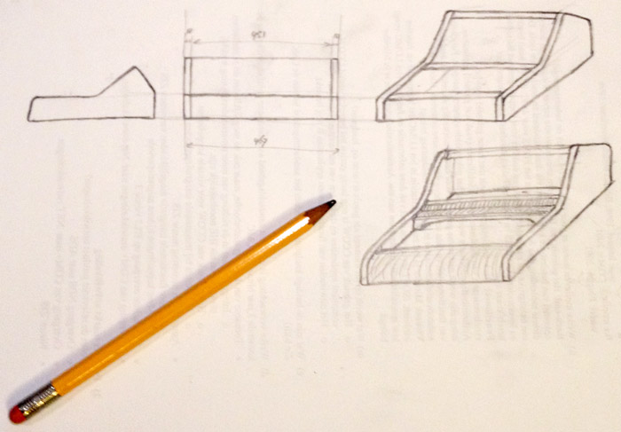 Easel cabinet - first sketch